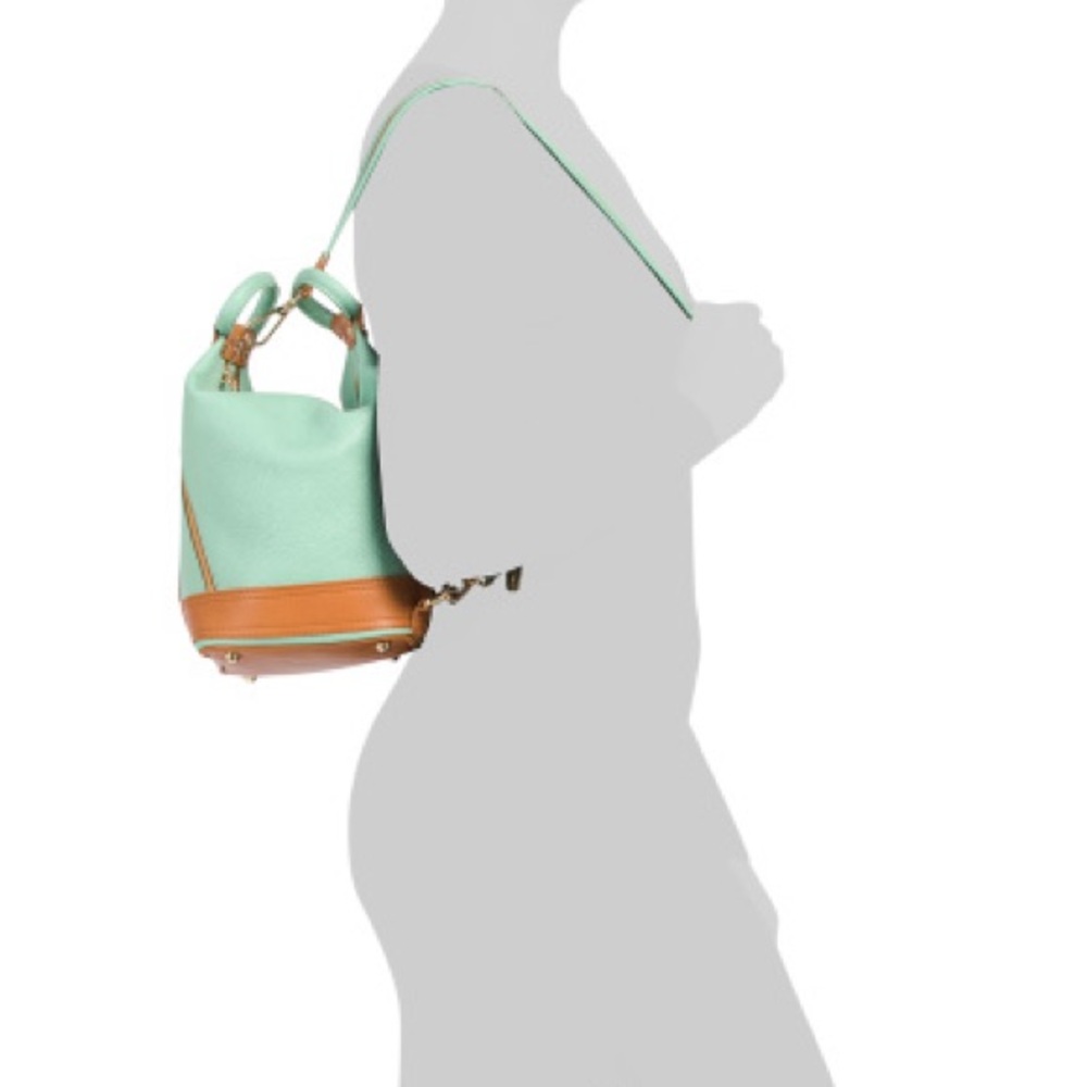 Valentina Brown Leather Mini Satchel with Gold Hardware - Picture 13 of 13